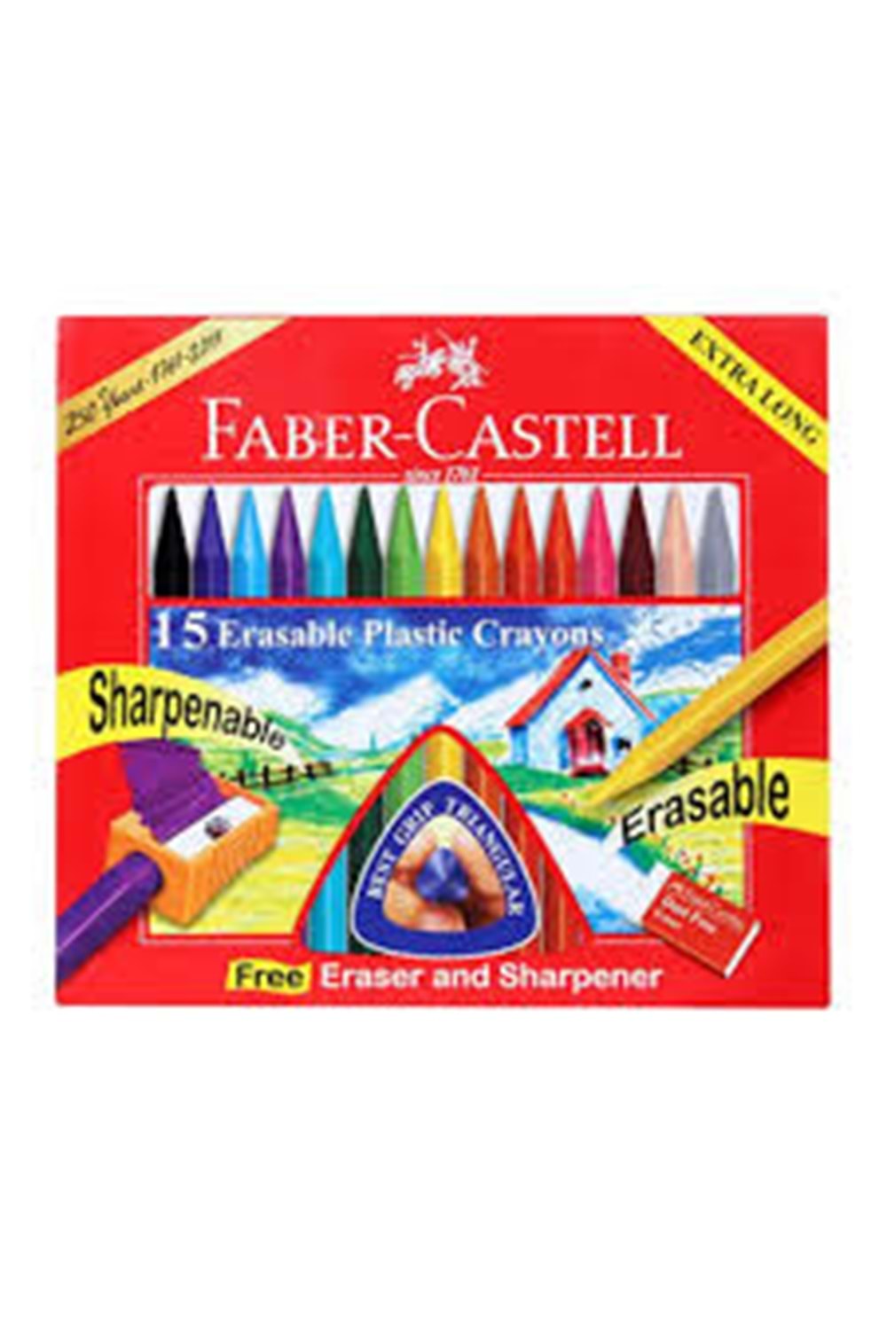 MUM BOYA FABER-CASTELL SİLİNEBİLİR BOYA 15 RENK KARTON KUTU