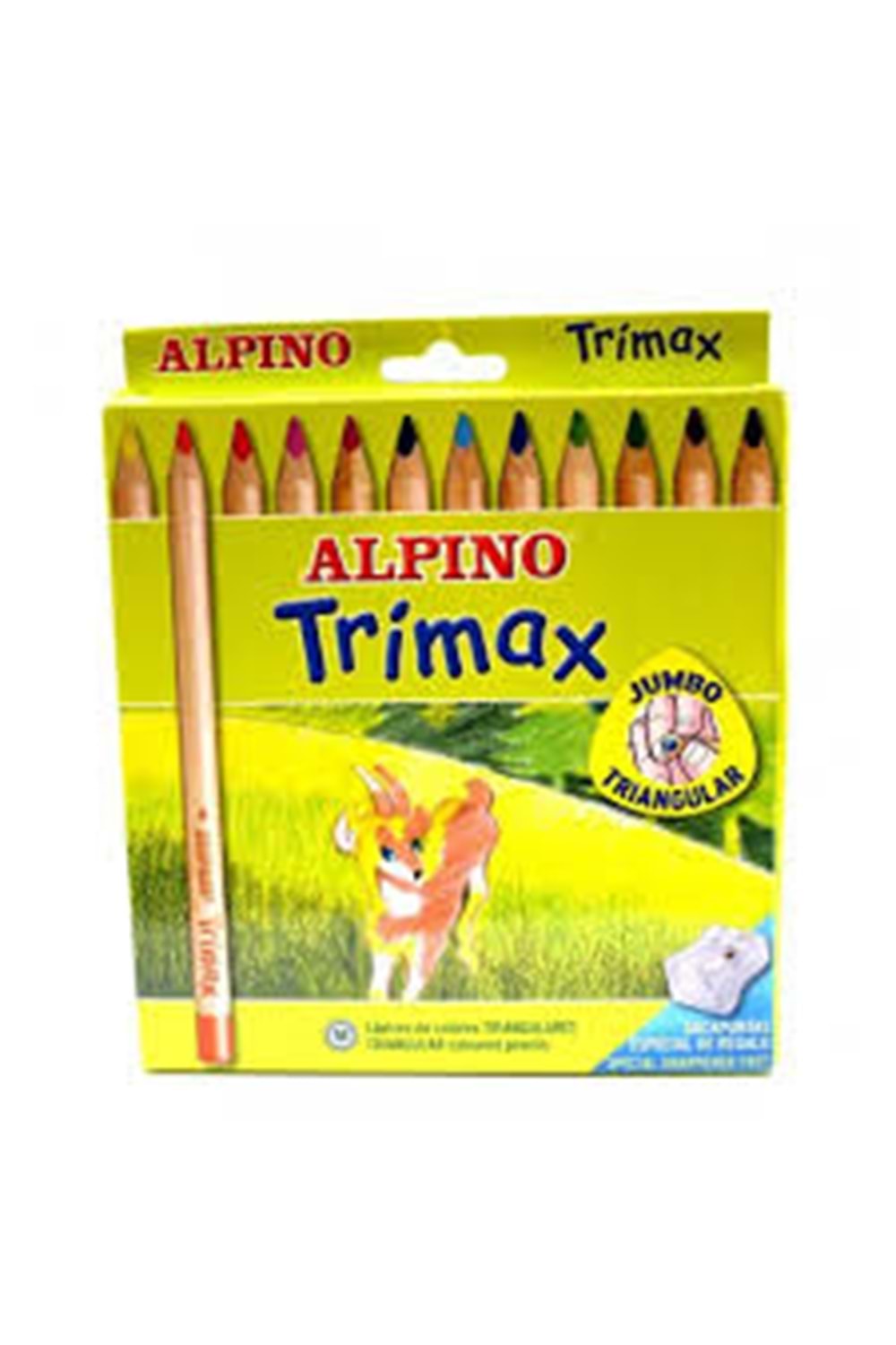 KURU BOYA ALPİNO KURU BOYA TRİMAX JUMBO 12 RENK TAM BOY KARTON KUTU
