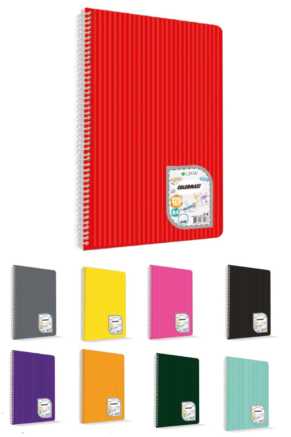 DEFTER ÇINAR COLORMAXI A4 SP.PP KAPAK 120 YP. KARELİ