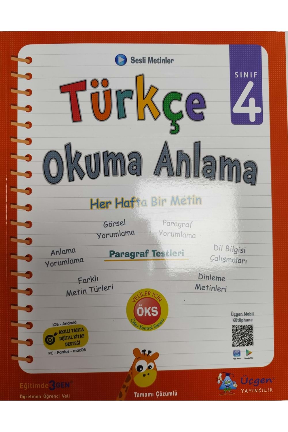 ÜÇGEN YAYINLARI 4.SINIF TÜRKÇE OKUMA ANLAMA - 36 HAFTA