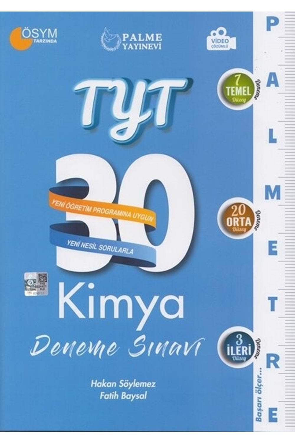 PALME TYT KİMYA PALMETRE 30 LU DENEME SINAVI
