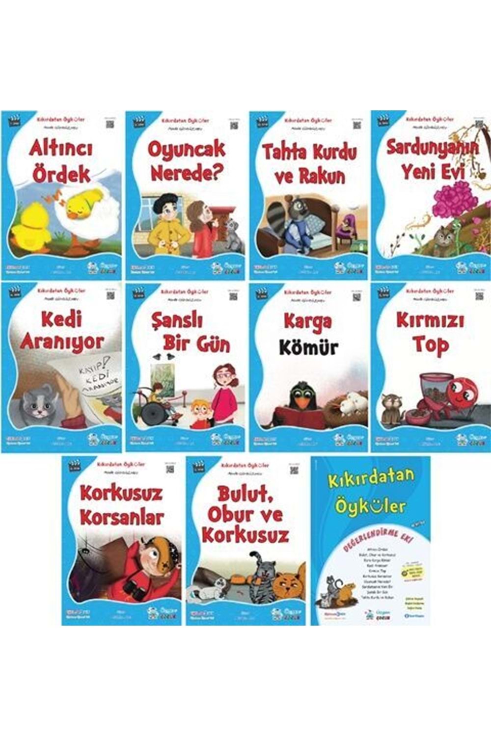 ÜÇGEN ÇOCUK KIKIRDATAN ÖYKÜLER SERİSİ - 10 KİTAP + EK KUTULU