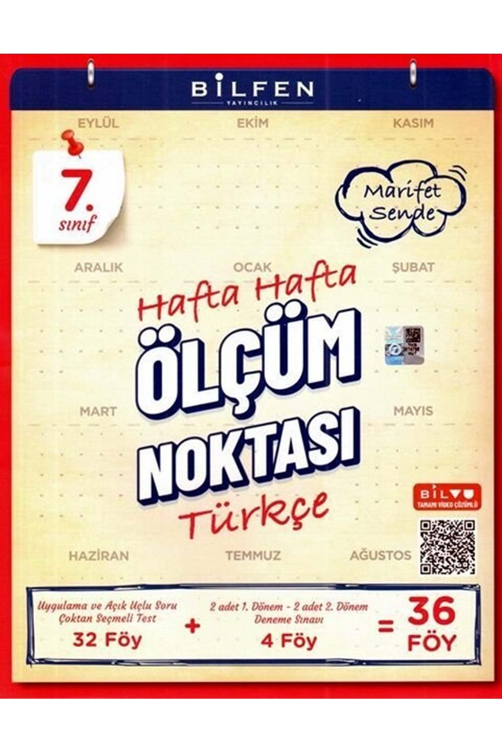 BİLFEN 7.SINIF TÜRKÇE HAFTA HAFTA ÖLÇÜM NOKTASI