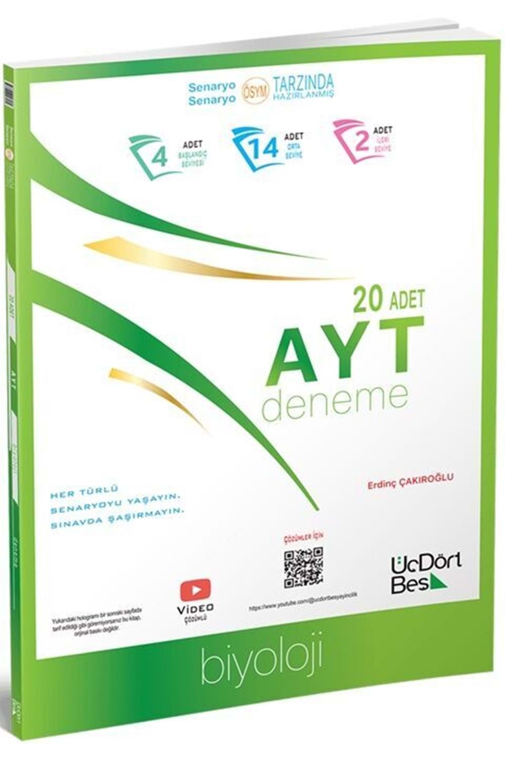 ÜÇDÖRTBEŞ 2025 AYT BİYOLOJİ 20 DENEME