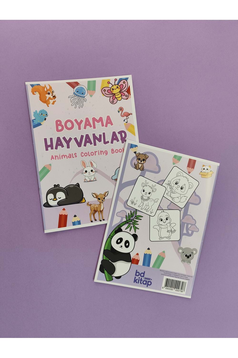 EĞLENCELİ HAYVANLAR BOYAMA KİTABI 2 - İNGİLİZCE İSİMLERLE EĞİTİCİ