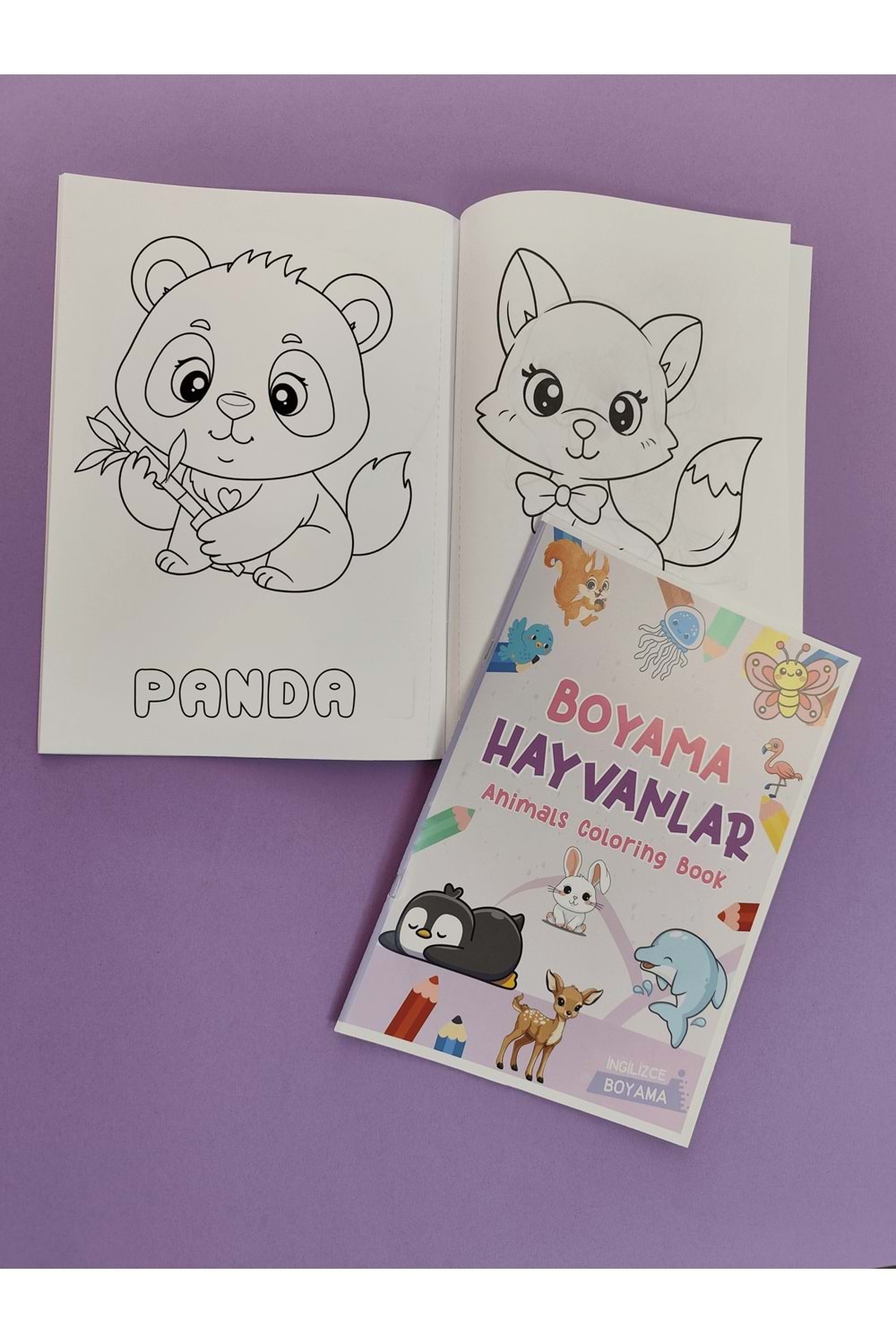 EĞLENCELİ HAYVANLAR BOYAMA KİTABI 2 - İNGİLİZCE İSİMLERLE EĞİTİCİ