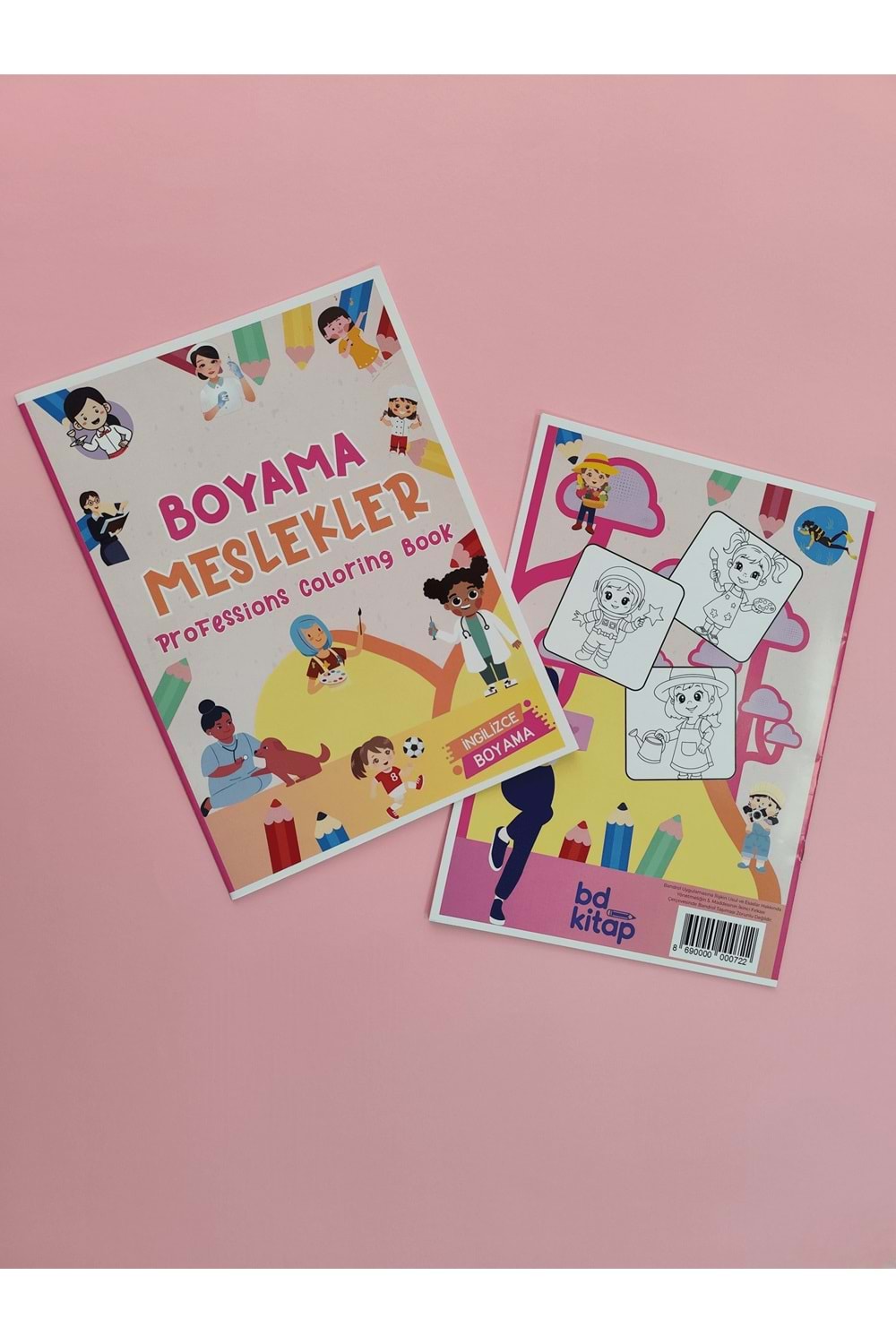 EĞLENCELİ MESLEKLER BOYAMA KİTABI 2 - İNGİLİZCE ÖĞRENME VE EĞLENCE