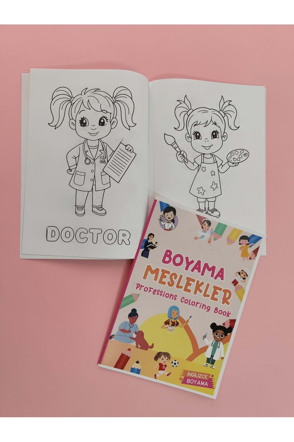 EĞLENCELİ MESLEKLER BOYAMA KİTABI 2 - İNGİLİZCE ÖĞRENME VE EĞLENCE