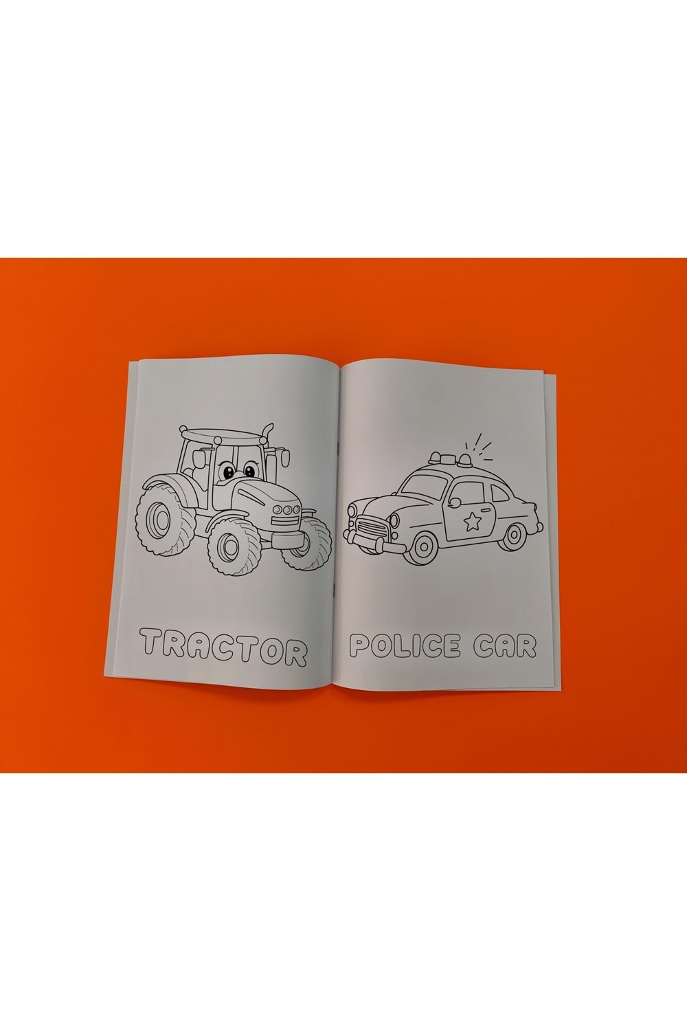 ÇOCUKLAR İÇİN TAŞITLAR BOYAMA KİTABI 1 - İNGİLİZCE KELİMELERLE EĞİTİCİ