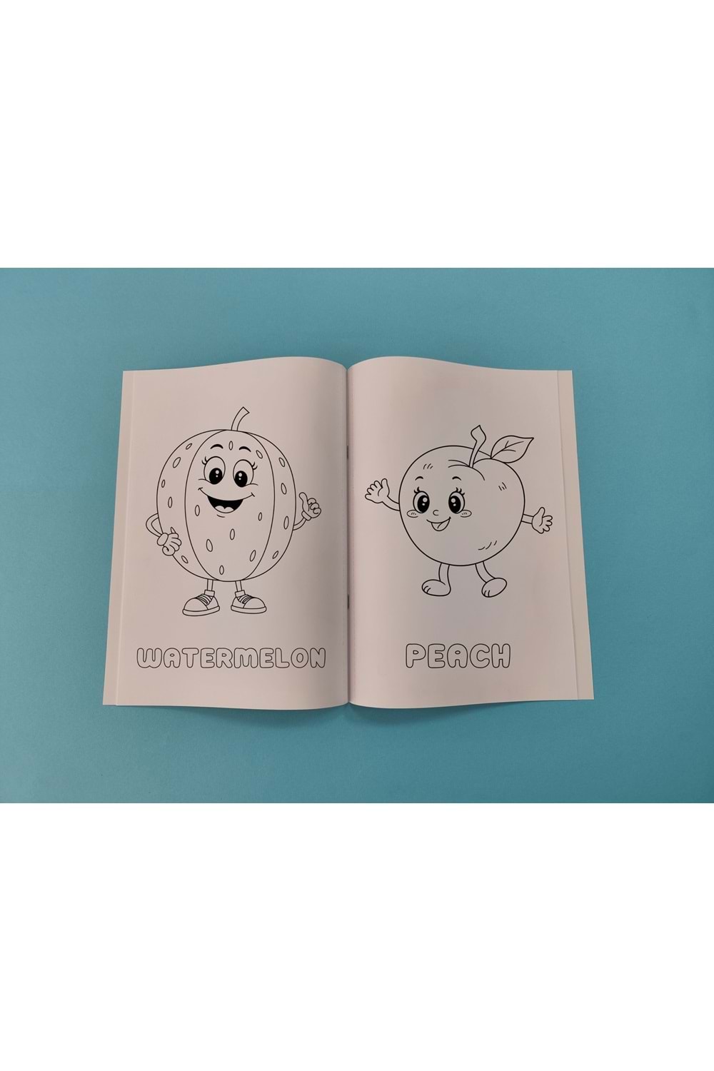 ÇOCUKLAR İÇİN MEYVELER BOYAMA KİTABI 1 - İNGİLİZCE İSİMLERLE EĞİTİCİ