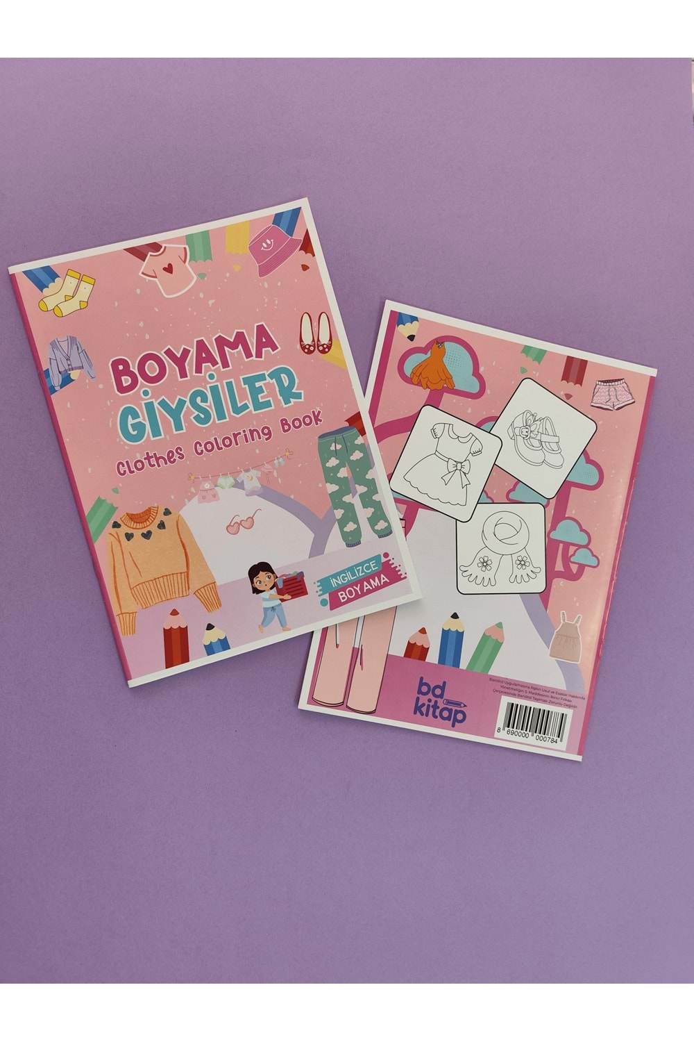 YARATICI ÇOCUK GİYSİLER BOYAMA KİTABI 2 - İNGİLİZCE KELİMELERLE