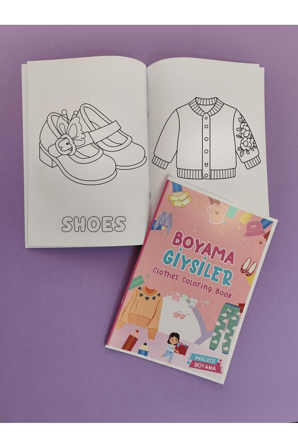 YARATICI ÇOCUK GİYSİLER BOYAMA KİTABI 2 - İNGİLİZCE KELİMELERLE