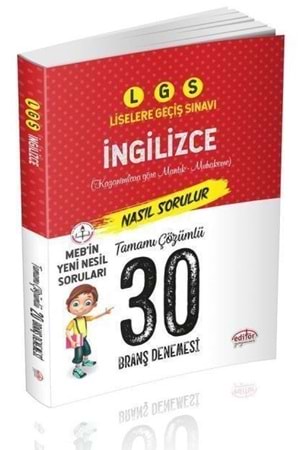 EDİTÖR 8.SINIF LGS İNGİLİZCE MANTIK MUHAKEME 30.LU DENEME SINAVI