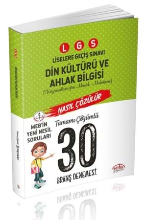 EDİTÖR 8.SINIF LGS DİN KÜLTÜRÜ VE AHLAK BİLGİSİ MANTIK MUHAKEME 3