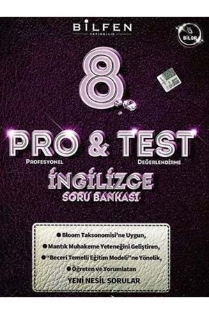 BİLFEN 8.SINIF PRO&TEST İNGİLİZCE SORU BANKASI