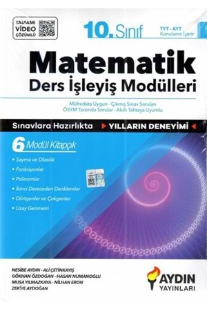 AYDIN 10.SINIF AYDIN MATEMATİK DERS İŞLEYİŞ MODÜLLERİ (KAMPANYALI ÜRÜN)
