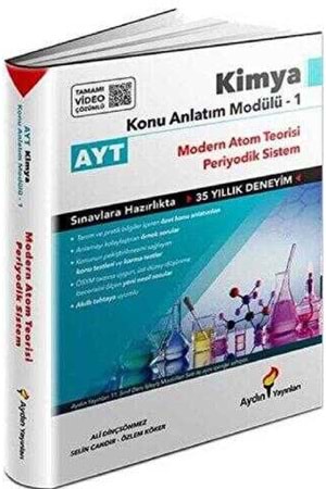 AYDIN AYT KİMYA KONU ANLATIM MODÜLÜ 1 (ATOM TEORİSİ-PERİYODİK SİSTEM) (KAMPANYALI ÜRÜN)