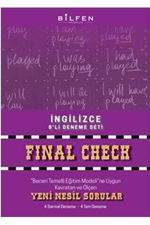 BİLFEN 8.SINIF İNGİLİZCE SON KONTROL 8'Lİ DENEME