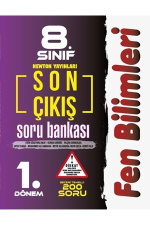 NEWTON YAYINLARI 8.SINIF FEN BİLİMLERİ SON ÇIKIŞ SORU BANKASI 1.DÖNEM