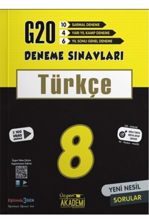 ÜÇGEN AKADEMİ 8.SINIF - TÜRKÇE - 20 Lİ DENEME