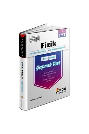 AYDIN ÜNİVERSİTEYE HAZIRLIK TYT FİZİK YAPRAK TESTLERİ (KAMPANYALI ÜRÜN)