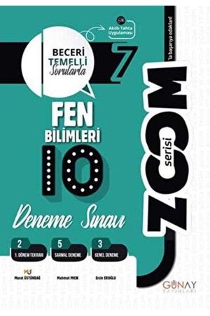 GÜNAY 7.SINIF FEN BİLİMLERİ 10LU BRANŞ DENEMELER
