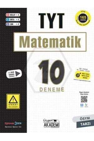 ÜÇGEN AKADEMİ TYT - MATEMATİK - 10 LU DENEME SINAVI