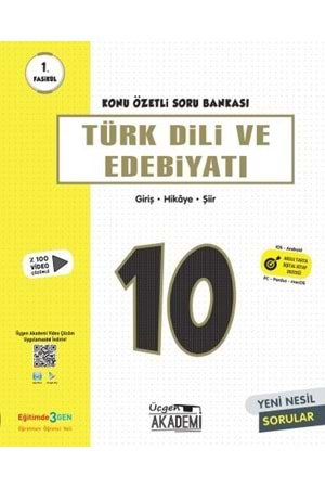 ÜÇGEN AKADEMİ 10.SINIF TÜRK DİLİ VE EDEBİYAT - KÖSB - 2 FASİKÜL