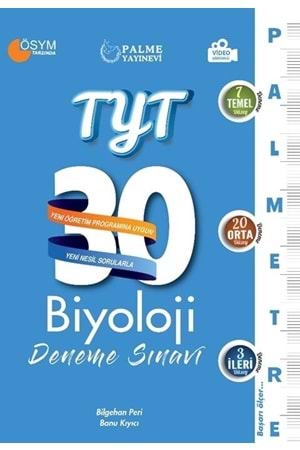PALME TYT BİYOLOJİ PALMETRE 30 LU DENEME SINAVI