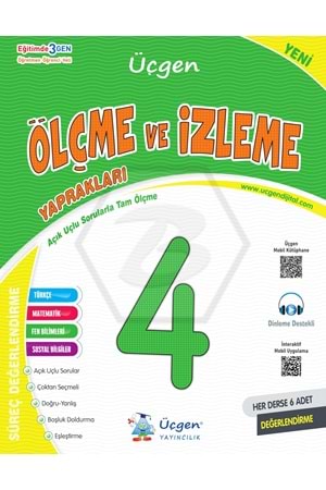 ÜÇGEN 4.SINIF SÜREÇ VE ÖLÇME DEĞERLENDİRME - SINAV KİTA