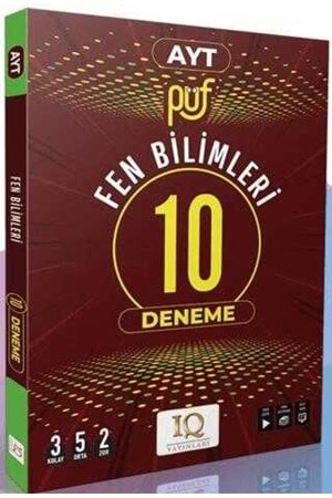 IQ YAYINLARI PÜF AYT FEN BİL. 15 BRANŞ DENEMESİ