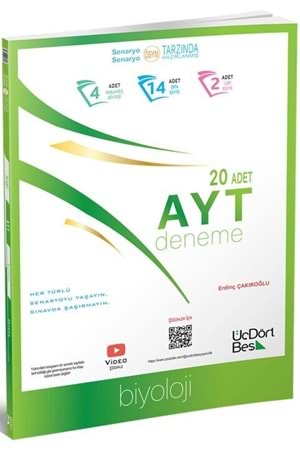 ÜÇDÖRTBEŞ 2025 AYT BİYOLOJİ 20 DENEME