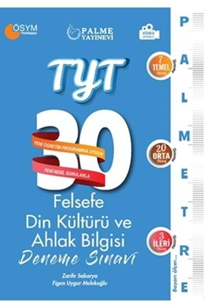 PALME TYT FELSEFE DİN KÜLTÜRÜ VE AHLAK BİLGİSİ PALMETRE