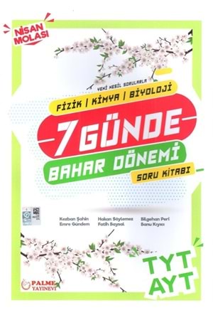 PALME TYT/AYT 7 GÜNDE BAHAR DÖNEMİ SORU BANKASI (FİZİK/K