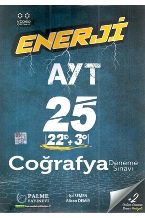 PALME AYT COĞRAFYA ENERJİ 25 DENEME SINAVI