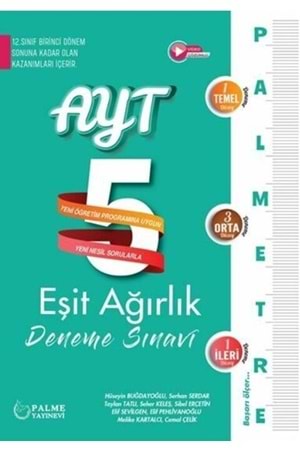 PALME AYT PALMETRE EŞİT AĞIRLIK 5 DENEME SINAVI