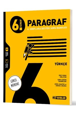 HIZ 6.SINIF TÜRKÇE PARAGRAF SORU BANKASI YENİ