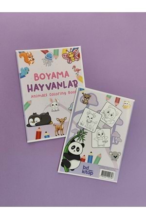 EĞLENCELİ HAYVANLAR BOYAMA KİTABI 2 - İNGİLİZCE İSİMLERLE EĞİTİCİ