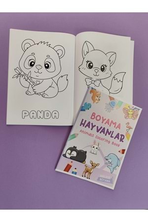 EĞLENCELİ HAYVANLAR BOYAMA KİTABI 2 - İNGİLİZCE İSİMLERLE EĞİTİCİ
