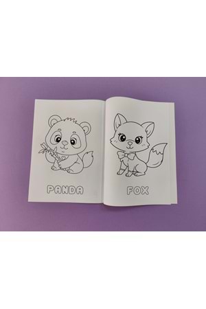 EĞLENCELİ HAYVANLAR BOYAMA KİTABI 2 - İNGİLİZCE İSİMLERLE EĞİTİCİ