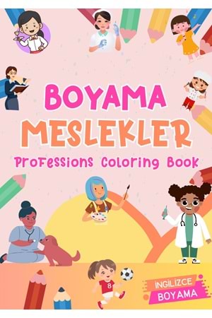 EĞLENCELİ MESLEKLER BOYAMA KİTABI 2 - İNGİLİZCE ÖĞRENME VE EĞLENCE