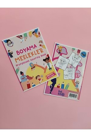 EĞLENCELİ MESLEKLER BOYAMA KİTABI 2 - İNGİLİZCE ÖĞRENME VE EĞLENCE