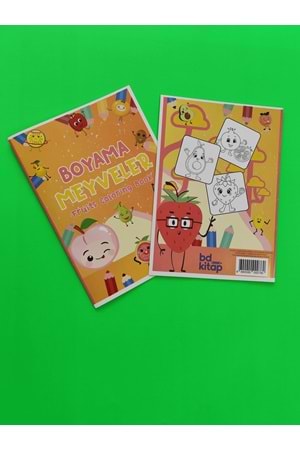 EĞİTİCİ MEYVELER BOYAMA KİTABI 2 - İNGİLİZCE KELİMELERLE EĞLENCE