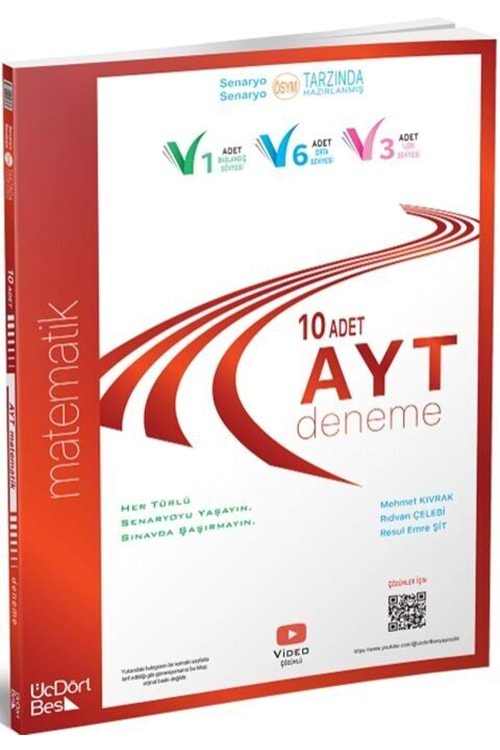 ÜÇDÖRTBEŞ 2025 MODEL AYT 8 Lİ MATEMATİK DENEME