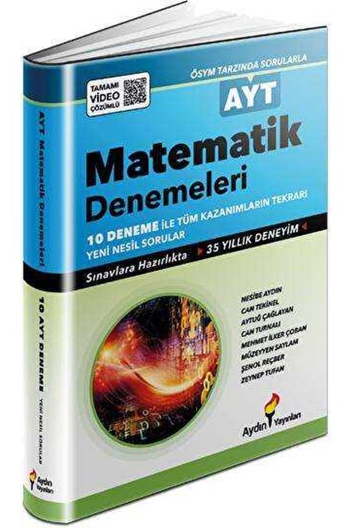 AYDIN AYT MATEMATİK 10 DENEME (KAMPANYALI ÜRÜN)