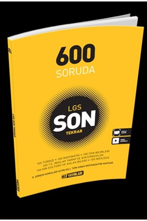 HIZ 8.SINIF TÜM DERSLER 600 SORUDA SON TEKRAR