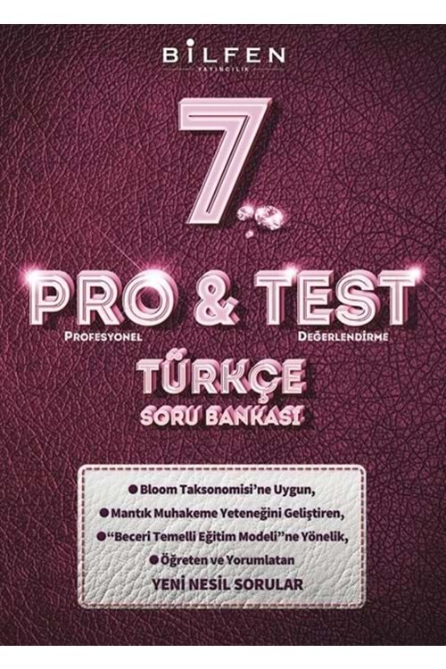 BİLFEN 7.SINIF PRO&TEST TÜRKÇE SORU BANKASI