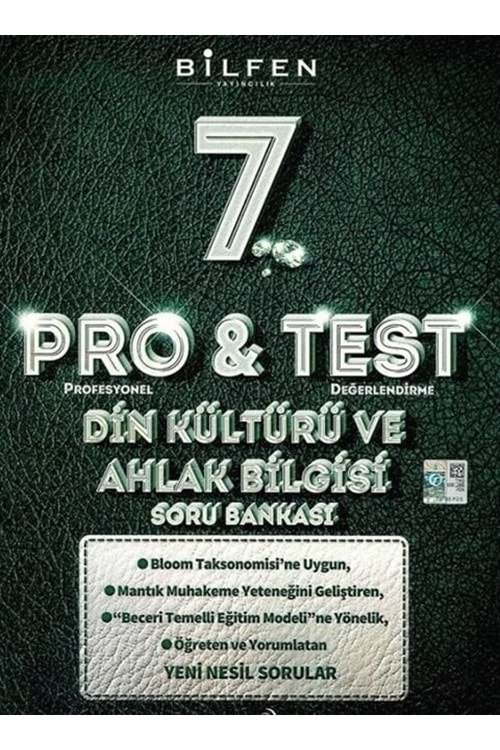 BİLFEN 7.SINIF PRO&TEST DİN KÜLTÜRÜ VE AHLAK BİLGİSİ SORU BANKASI