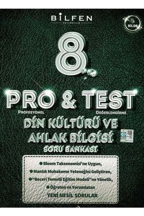 BİLFEN 8.SINIF PRO&TEST DİN KÜLTÜRÜ VE AHLAK BİLGİSİ SORU BANKASI