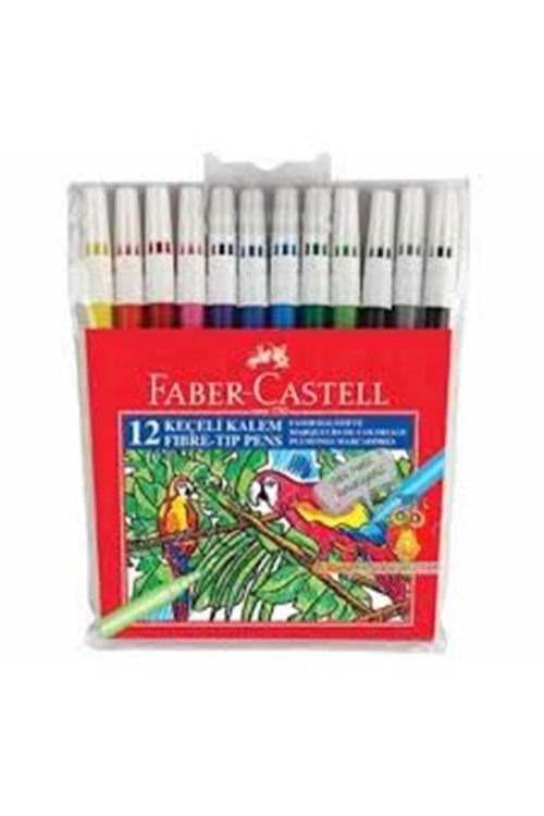 KEÇELİ KALEM FABER-CASTELL 12 RENK YIKANABİLİR